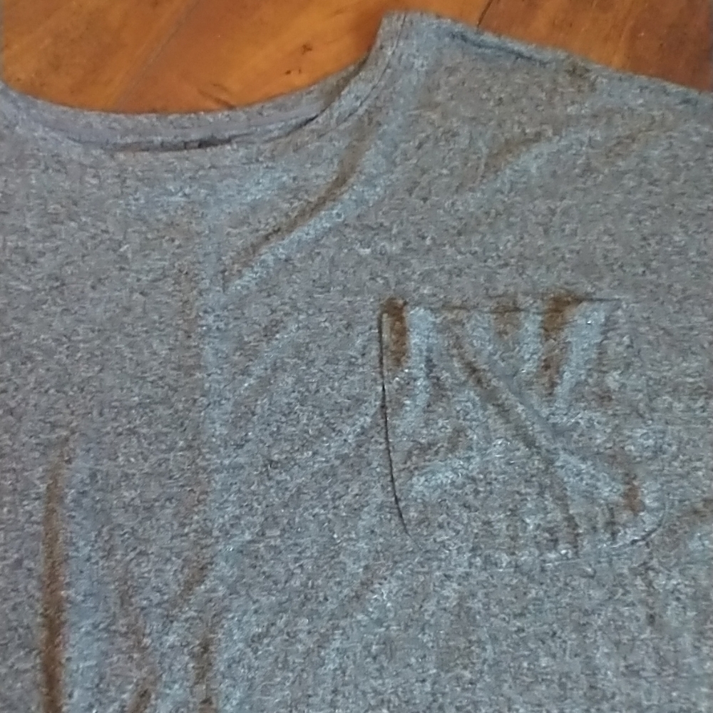Abercrombie & Fitch gray 3/4 sleeve oversized boyfriend shirt size XS/S